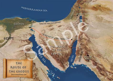 Moses Exodus Map