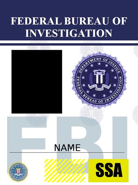 Printable Fbi Badge Template