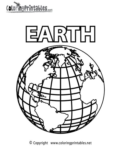 Free Printable Planet Earth Coloring Page