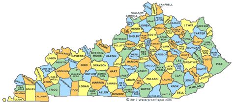 Printable Kentucky Map With Cities