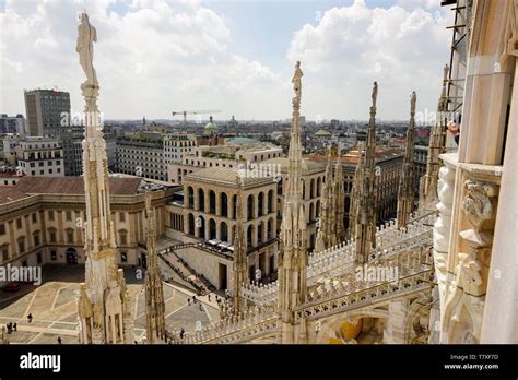 View from rooftop of Milan Cathedral, Milano, Italy Stock Photo - Alamy