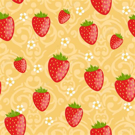 Strawberries pattern — Stock Vector © alenarozova #48551421