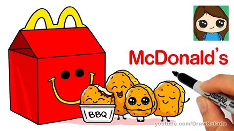 How to Draw McDonald's Happy Meal Easy | Cute Food - YouTube