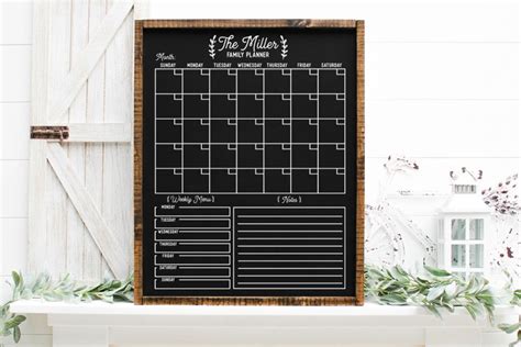 Customizable Family Calendar SVG (1199871) | Cut Files | Design Bundles