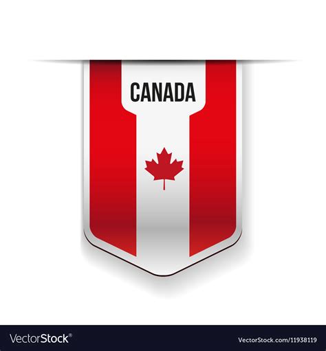 Canada flag ribbon Royalty Free Vector Image - VectorStock