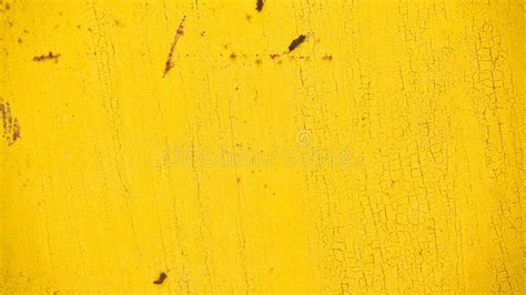 Texture of a Metal Surface with Cracked Yellow Paint and Traces of Rust Stock Image - Image of ...