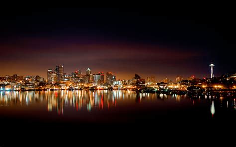 Seattle night skyline wallpaper | 2560x1600 | #21898