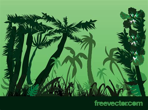 Jungle Silhouette Vector at Vectorified.com | Collection of Jungle Silhouette Vector free for ...