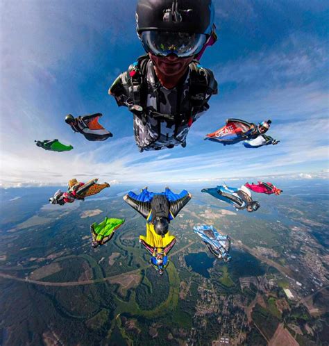 Wingsuit Base Jumping Red Bull