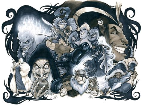 Disney Villains by AdamWithers on @DeviantArt | Disney art, Disney fan art, Disney villains art