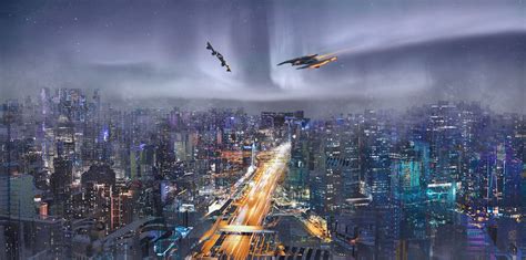 ArtStation - sci-fi city concept art