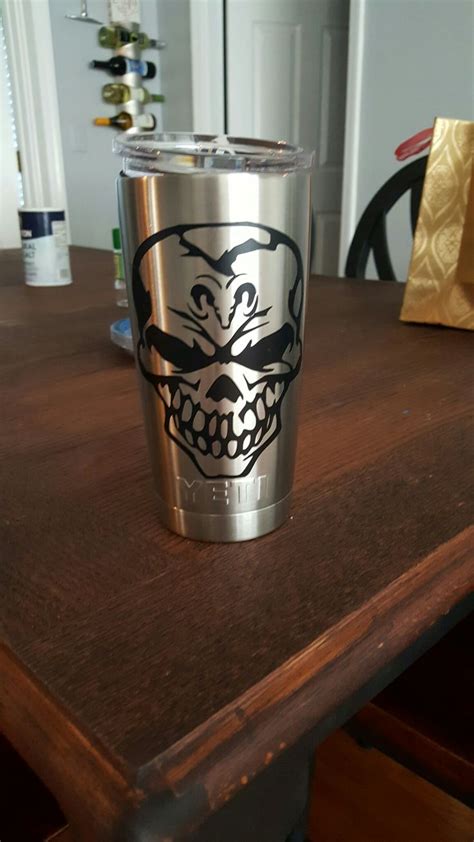 Yeti Cup #skull #silhouettecameo #dodge | Yeti cup, Glassware, Mugs