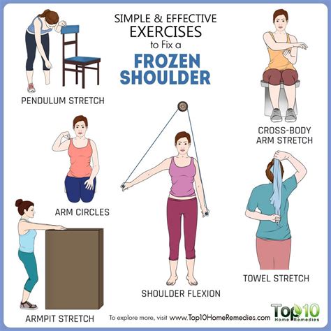 25 Helpful Exercises to Relieve a Frozen Shoulder | Frozen shoulder ...