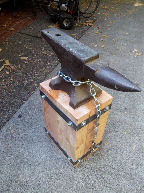 Made a stand for my grandfather's old anvil - Imgur Metal Working Projects, Metal Working Tools ...