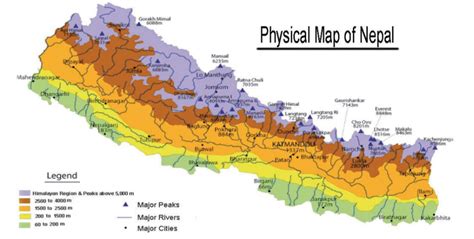 Physical map of Nepal | Download Scientific Diagram