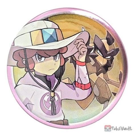 Pokemon Center 2022 Lian Kleavor Hisui Button Collection Large Size Metal Button #7