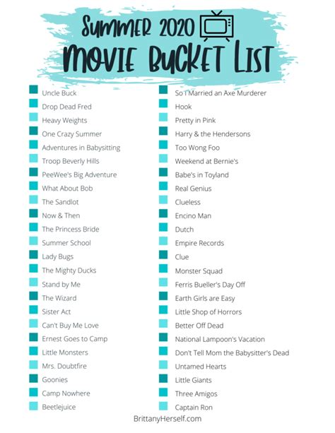 The Ultimate Movie Bucket List | Brittany, Herself.