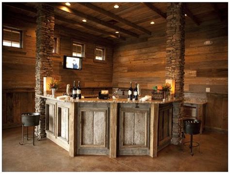 Fascinating Rustic Man Cave Bar Gallery ... | Rustic basement bar, Rustic basement, Diy home bar