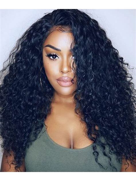 Loose Curly Lace Front Human Hair Wigs 250% High Density Lace Wigs