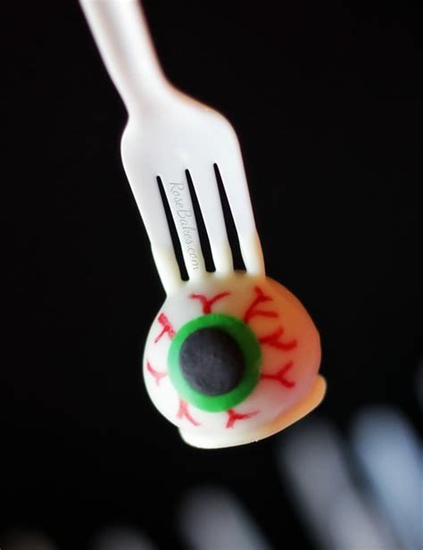 Eyeballs on a Fork Red Velvet Cake Pops - Rose Bakes