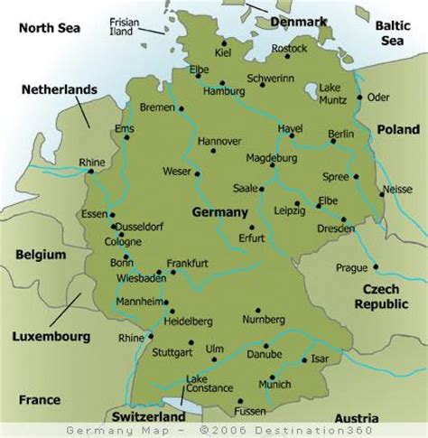 Map of Germany cities: major cities and capital of Germany