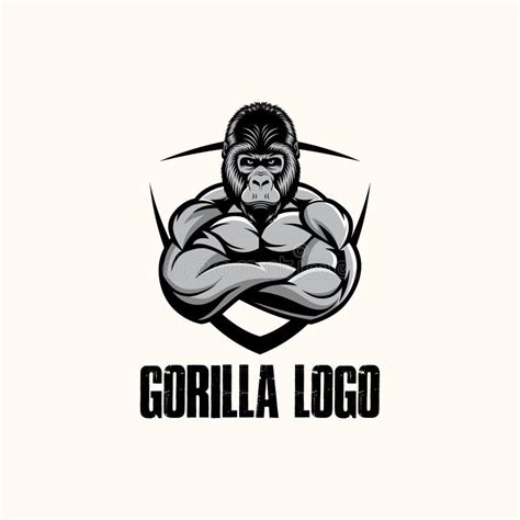 Vector Logo Illustration Angry Gorilla Stock Vector - Illustration of presentation, outdoor ...