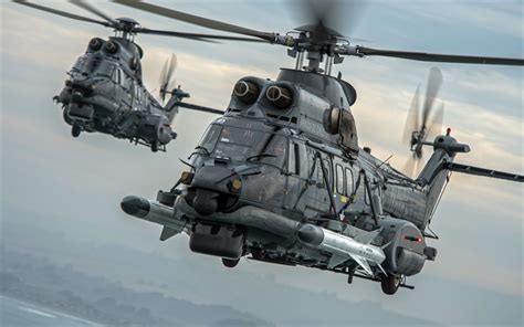 Download wallpapers Eurocopter EC225, military transport helicopter ...