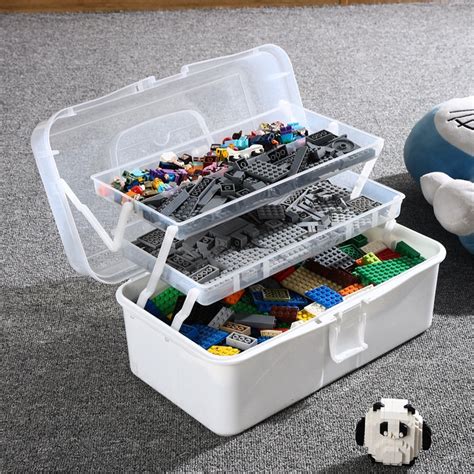 LEGO Storage Box with Lid for Kids Toys Building Blocks Puzzle Pieces Lego Sorting Box plastic ...