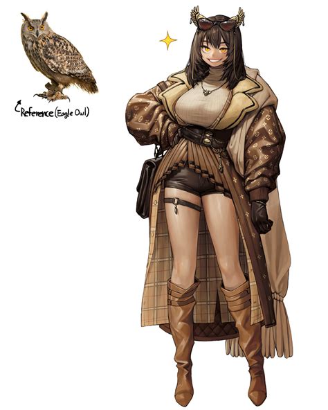 Owl lady, Rinotuna | Female character design, Concept art characters ...