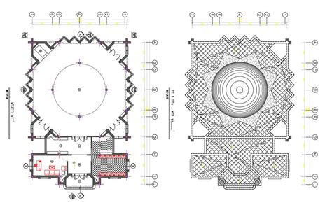 Mosque Plan AutoCAD Drawing Free Download DWG File - Cadbull