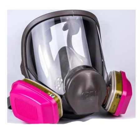 3M 6900 Full Face Respirator with 60926 P100 Multi Gas/ Vapor Cartridge Large