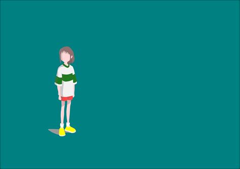 Chihiro Ogino Minimal Spirited Away Art Wallpaper, HD Minimalist 4K Wallpapers, Images and ...