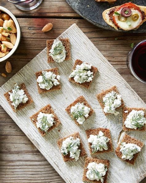 Quick dill, caper and goat's cheese canapés recipe | delicious. magazine