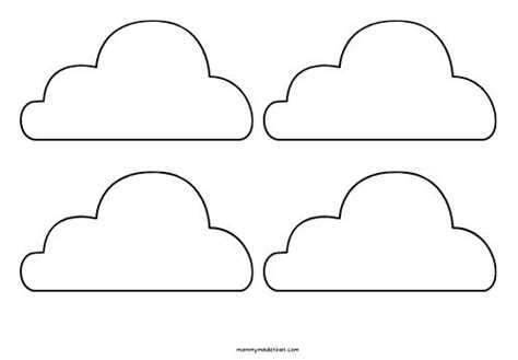 Free Printable Cloud Templates for Fun Spring Crafts