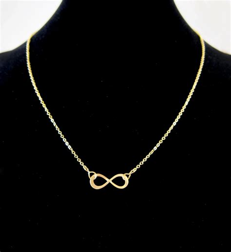 Infinity Symbol Matte Gold Pendant Chain Necklace - Etsy