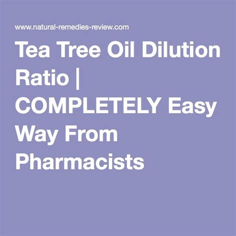 How To Dilute Tea Tree Oil: A Comprehensive Guide – SkinTots.com