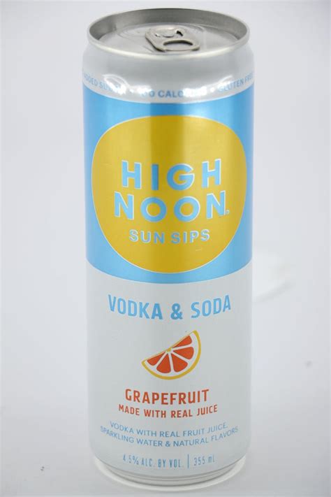 High Noon Grapefruit Flavored Vodka & Soda CAN 355mL – PJ Wine, Inc.