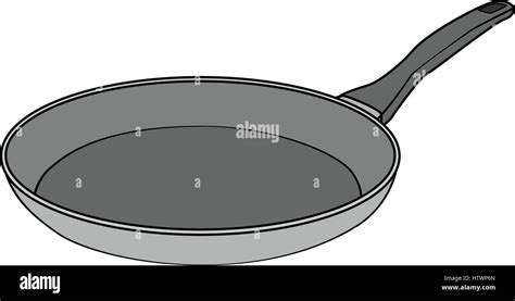 Illustration of Isolated Frying Pan Cartoon Drawing. Vector EPS 8 Stock ...