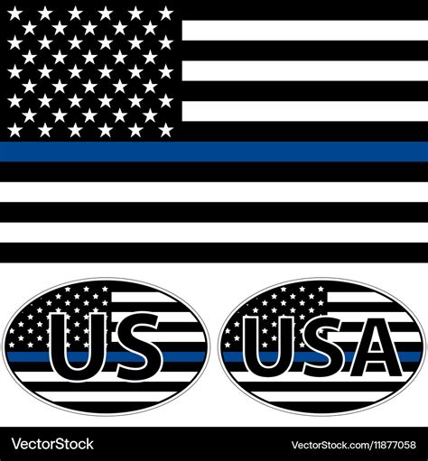 Usa flag blue stripe Royalty Free Vector Image