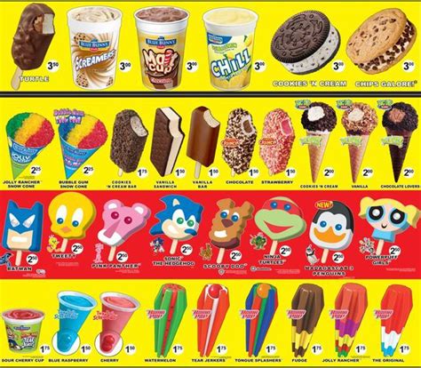 ice cream truck menu stickers - Entrenched Online Journal Picture Gallery