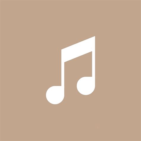 Light brown music icon | App icon design, App icon, Ios app icon design