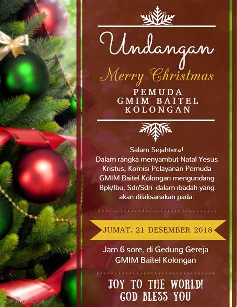 Contoh Undangan Natal Pemuda Berbagai contoh desain undangan untuk ...