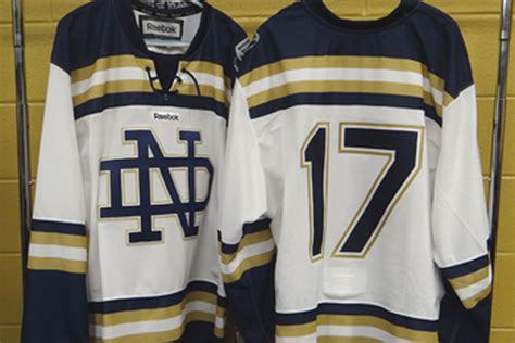 CCHA Hockey: Notre Dame to auction off jerseys this weekend for Defending the Blue Line - SB ...