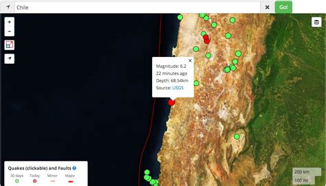 M 6.2 Chile Earthquake Map - Temblor.net