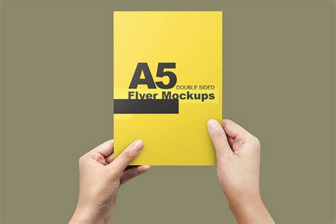 Download This A5 Flyer PSD Mockup For Presentation - Designhooks