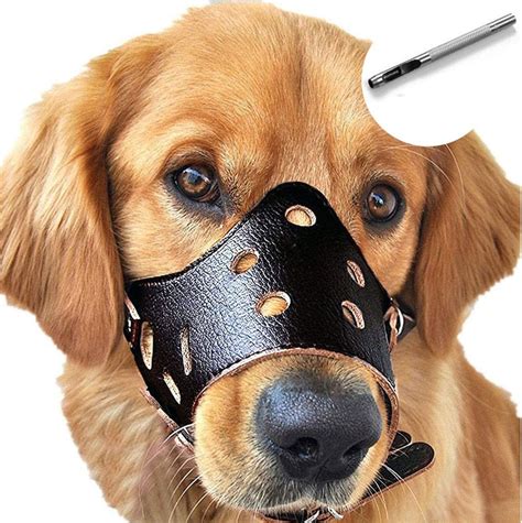 Handmade Dog Muzzle Leather, Comfort Secure Anti-barking Muzzles for ...