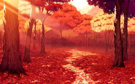 Fall anime wallpaper - SF Wallpaper