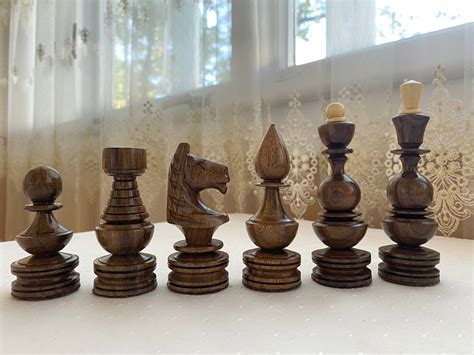 Wooden Chess Pieces, Chess Set Wood, Wooden Chess Set Handmade, Hand Carved Chess Pieces Maple ...