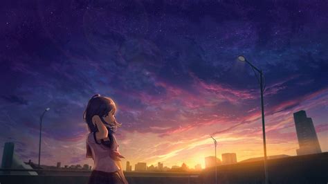 Anime Girl HD Sunrise 2022 Wallpaper, HD Anime 4K Wallpapers, Images ...