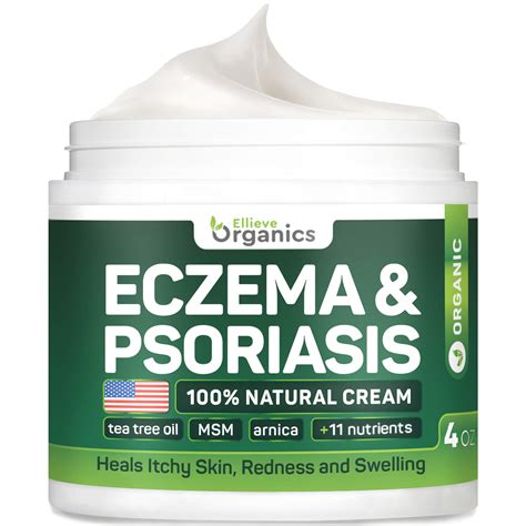 Psoriasis & Eczema Cream - Natural Eczema Treatment with Tea Tree Oil, MSM, Honey & Arnica ...